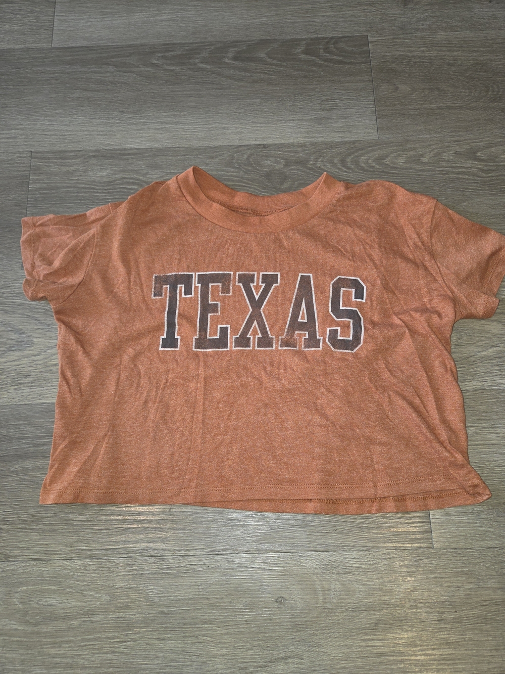 Texas Graphic Crop Tee in Rust